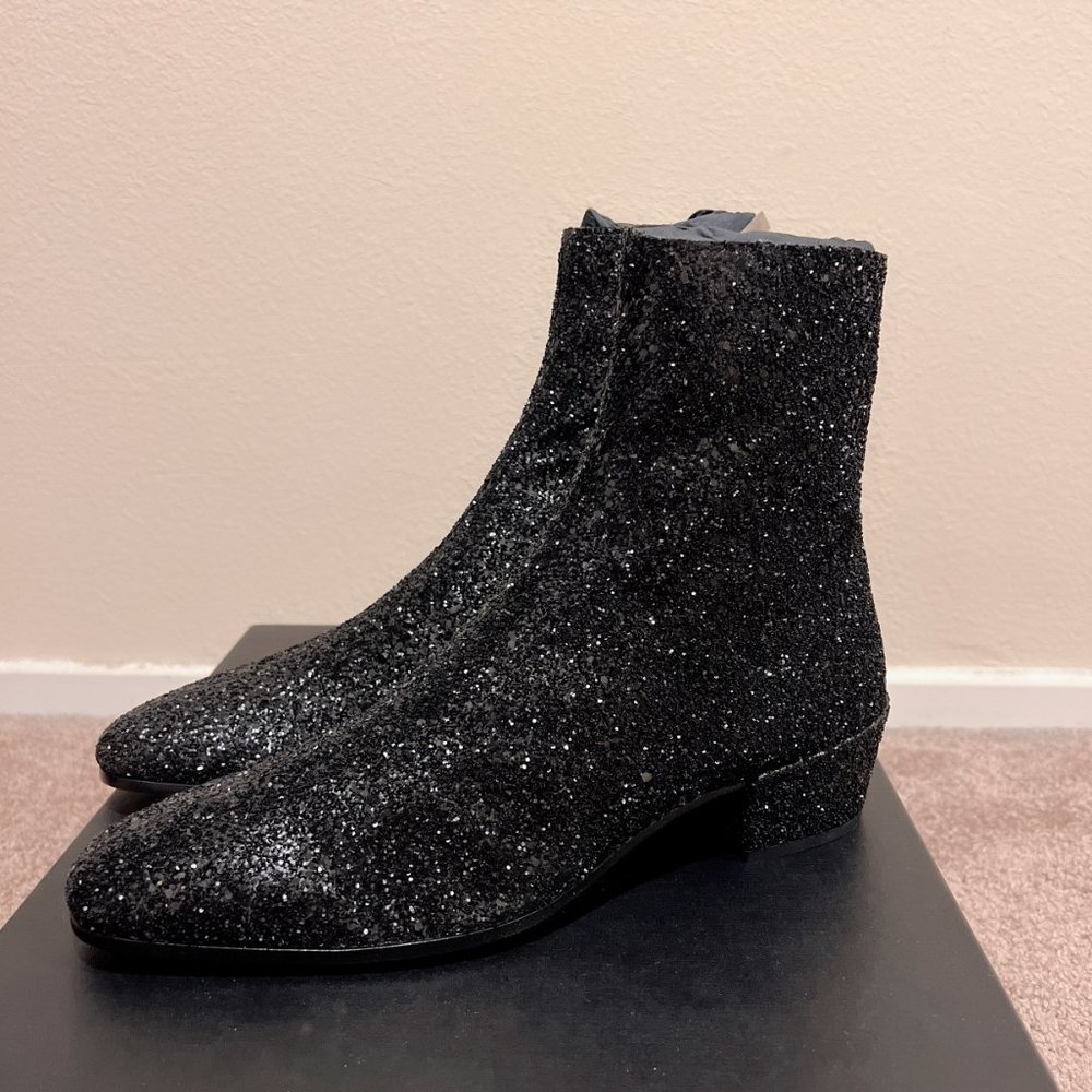 ⚡️Saint Laurent⚡️Caleb 45 Glitter Boot